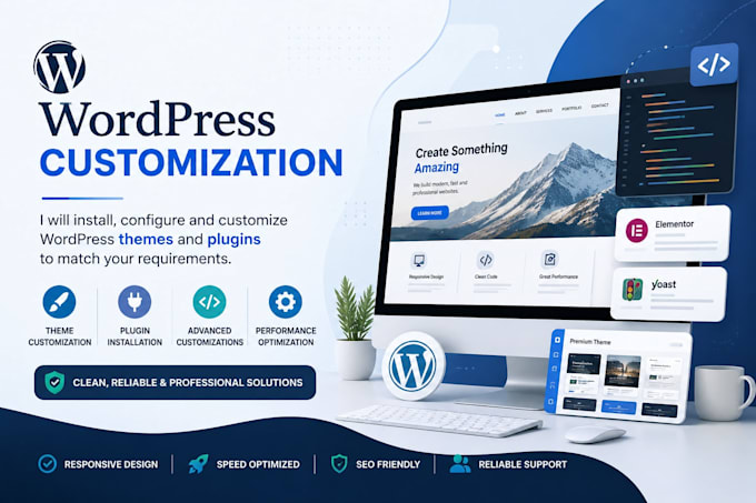 install and customize your wordpress theme and plugins