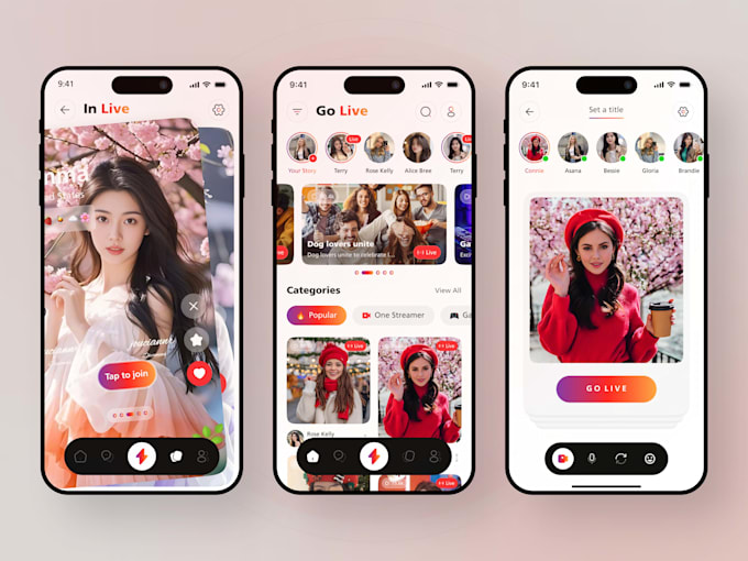 build live steaming app, video streaming app, music streaming app, tiktok clone