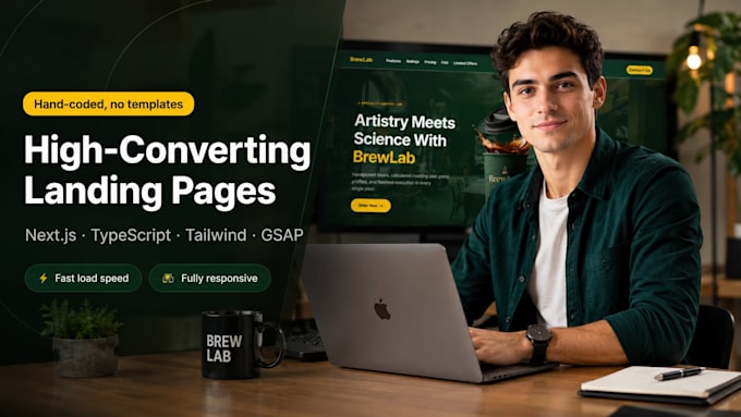 create high converting landing page or full website