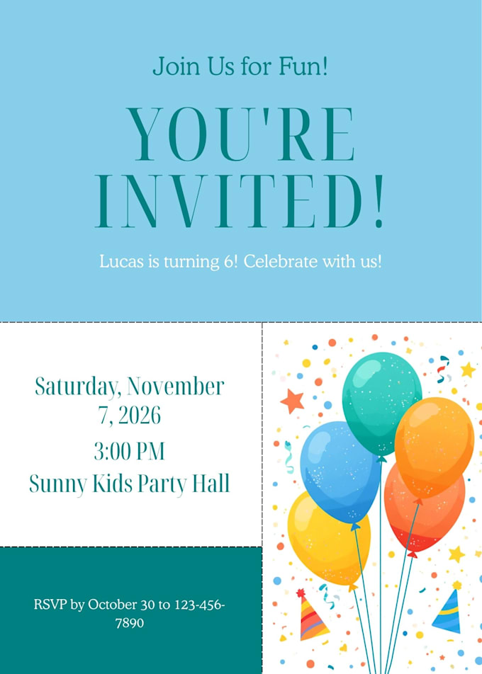 design a custom digital invitation for any event