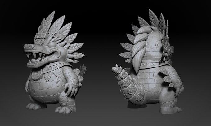 sculpt custom fantasy creatures and dragons for 3d printing