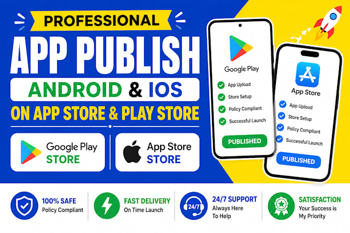 publish android and ios app on app store and play store