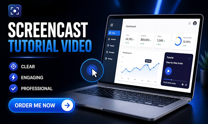 create screencast tutorial videos demo website tutorial saas demo explainer app