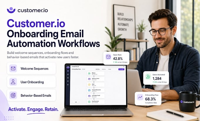 build customer io onboarding email automation workflows