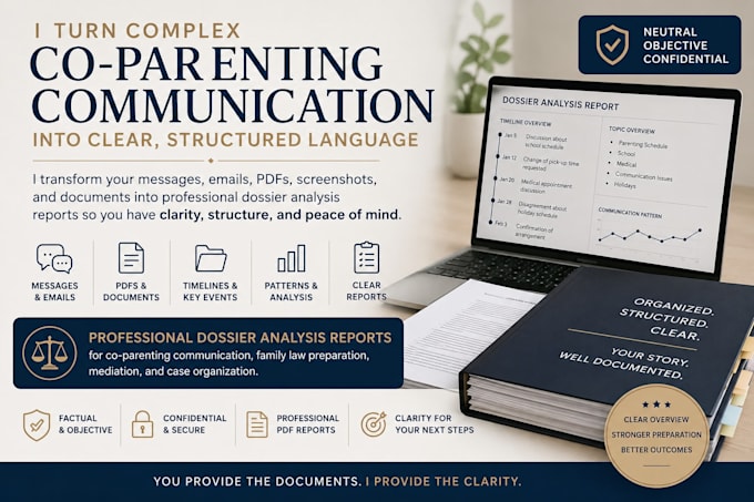 create a professional dossier analysis report from messages, emails and document