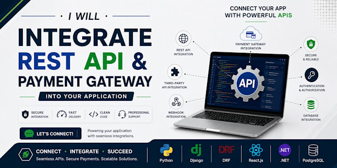 integrate secure rest API and payment gateway into your application