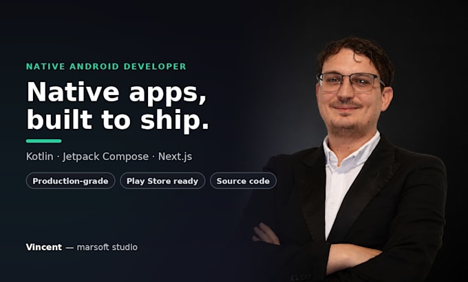 develop a native android app in kotlin and jetpack compose
