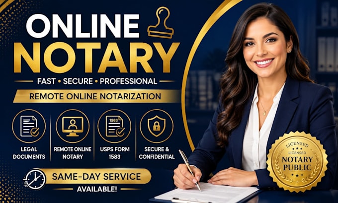 remote online notary public valid notarization legal documents notarize document