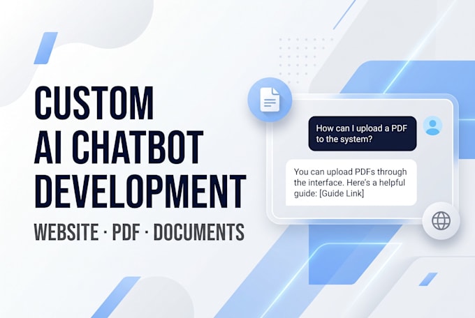 build a custom ai chatbot for your website, PDF or documents
