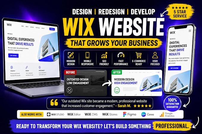 wix website redesign wix website design redesign build wix website development