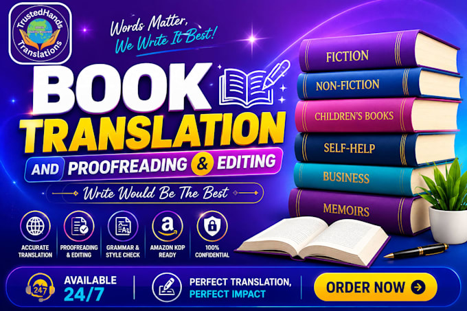 translate, proofread and edit your book for amazon KDP