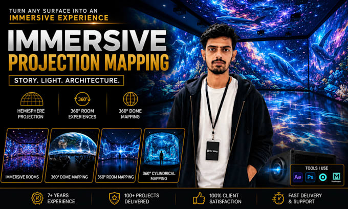 create a 360 immersive projection mapping experience