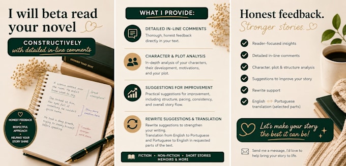 beta read your novel constructively with detailed comments