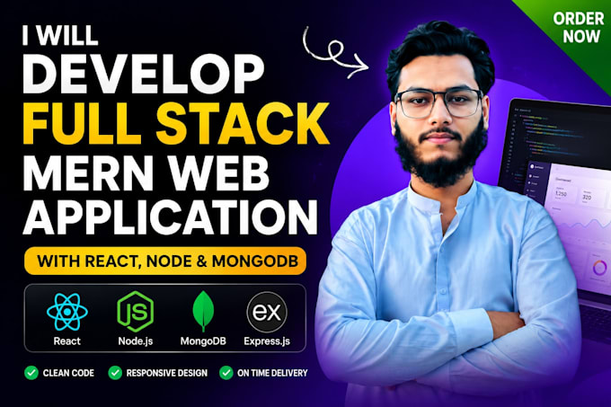 develop full stack mern web application with react node mongodb