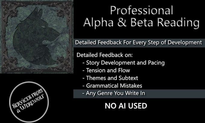 alpha or beta read your book or story