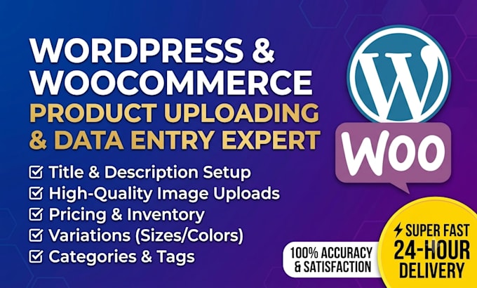 do wordpress product uploading and woocommerce data entry