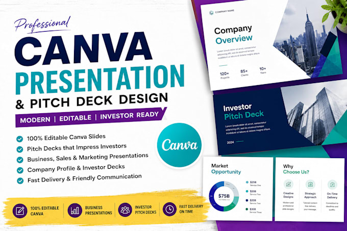 design canva presentation, canva pitch deck, business presentation slides