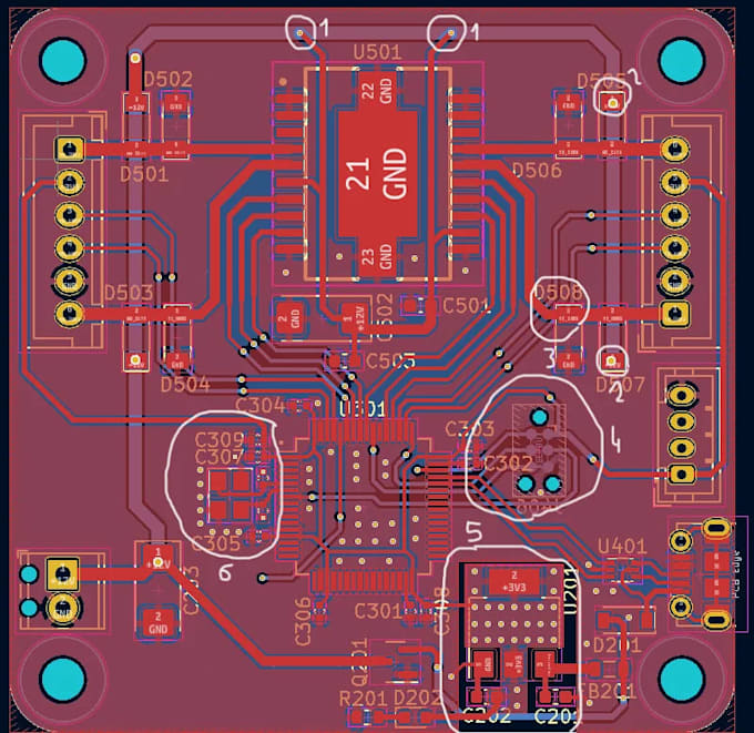 design automotive pcb can bus motor controller bldc driver led driver and sensor