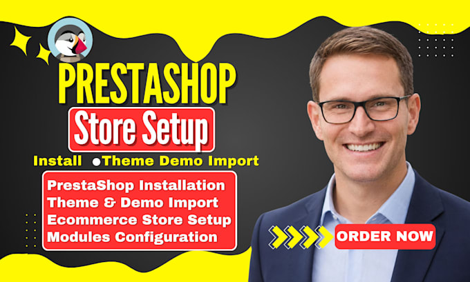 install prestashop, import theme demo and configure ecommerce store setup