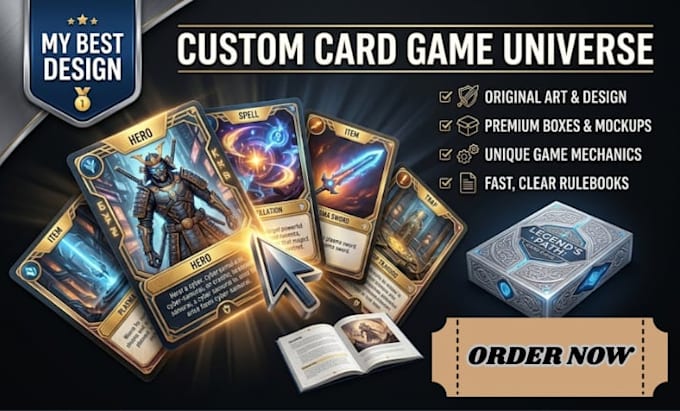 do custom card game design and board game playing cards