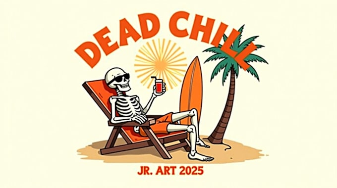 do unique skeleton chill logo with unlimited revisions
