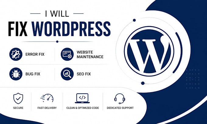 fix wordpress error, website maintenance, bug fix, fix wordpress issues, seo fix