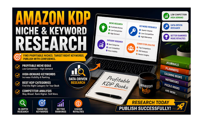 find a profitable amazon KDP niche and do keywords research