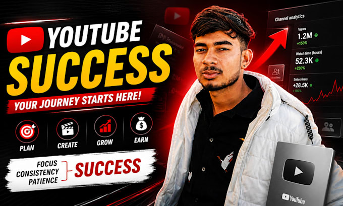disign a youtube thumbnail in 1 hours