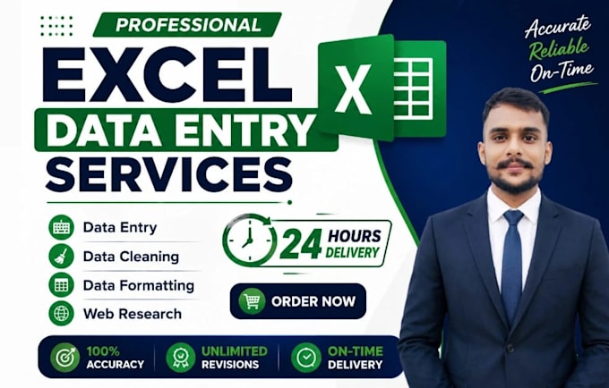 do accurate excel data entry, data cleaning and formatting