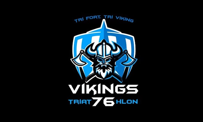 design professional viking triathlon club logo