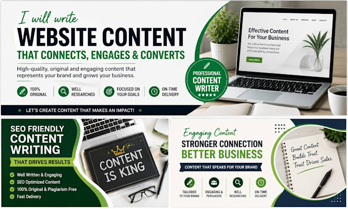 write professional website content