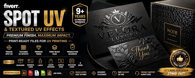 create premium uv varnish and spot uv print ready artwork