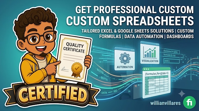 create a custom excel or google sheets spreadsheet