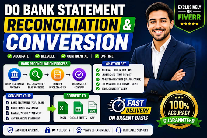 do bank statement reconciliation as you need