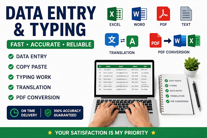 do best data entry work because am jobless from 3 months
