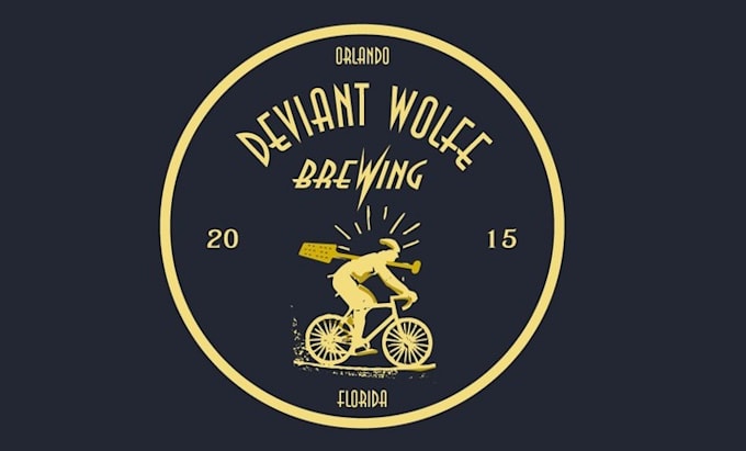 design craft brewery bar logo with iconic silhouette