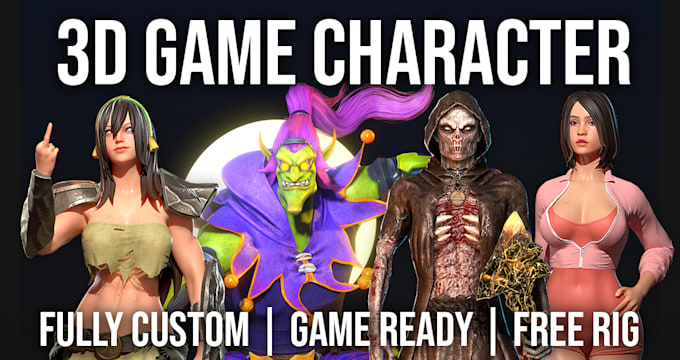 create 3d game character in any style