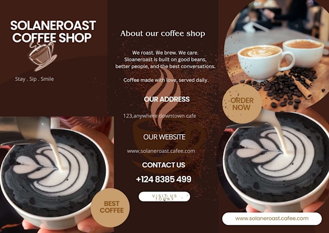 create a coffee shop flyer design