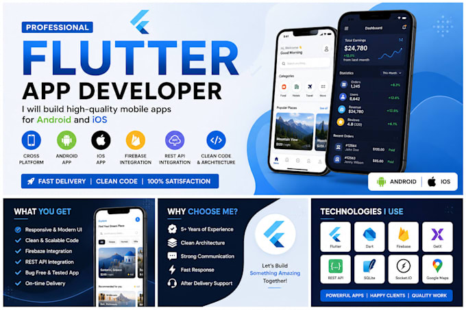 build a flutter app for android and ios