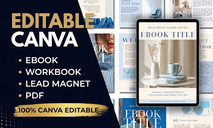 design editable canva ebook, workbook, pdf and lead magnet