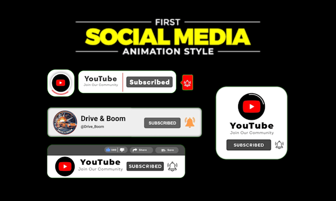 create a custom youtube subscribe animation in 24 hours