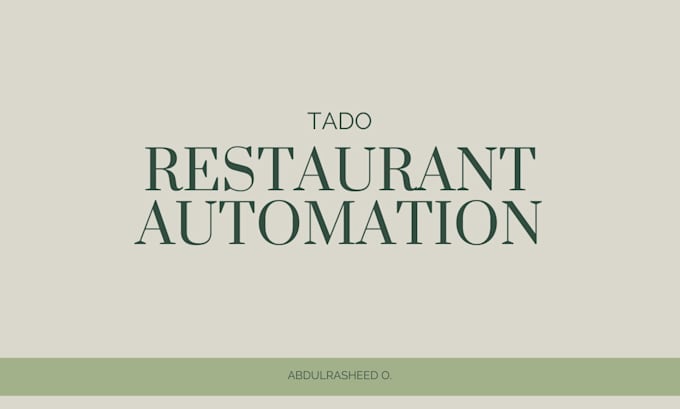 restaurant tado automation wordpress connection
