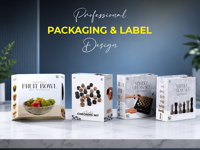 create eye catching product box packaging and label design