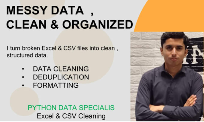 clean and organize your excel or CSV data using python
