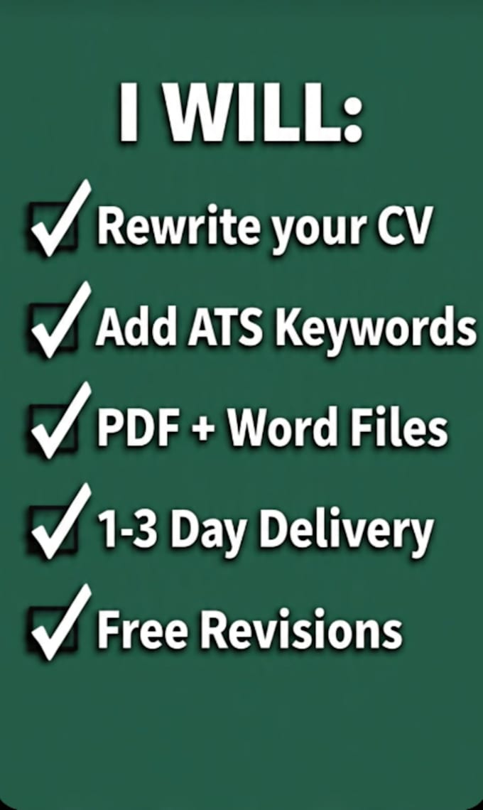 create a professional ats resume and CV