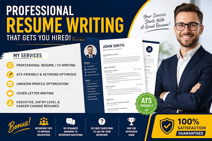write, edit CV, resume, cover letters