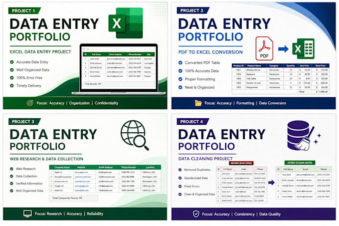do fast and accurate excel data entry, copy paste, and web research