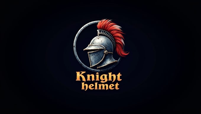 do unique knight helmet logo design