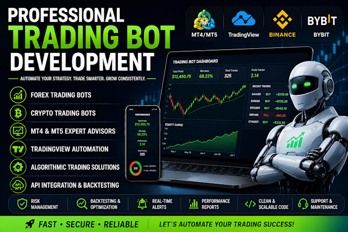 develop a custom trading bot and trading automation solution