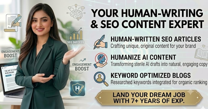 write seo articles and humanize ai content